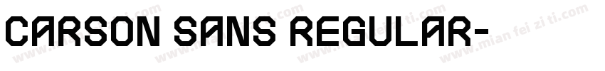 Carson Sans Regular字体转换
